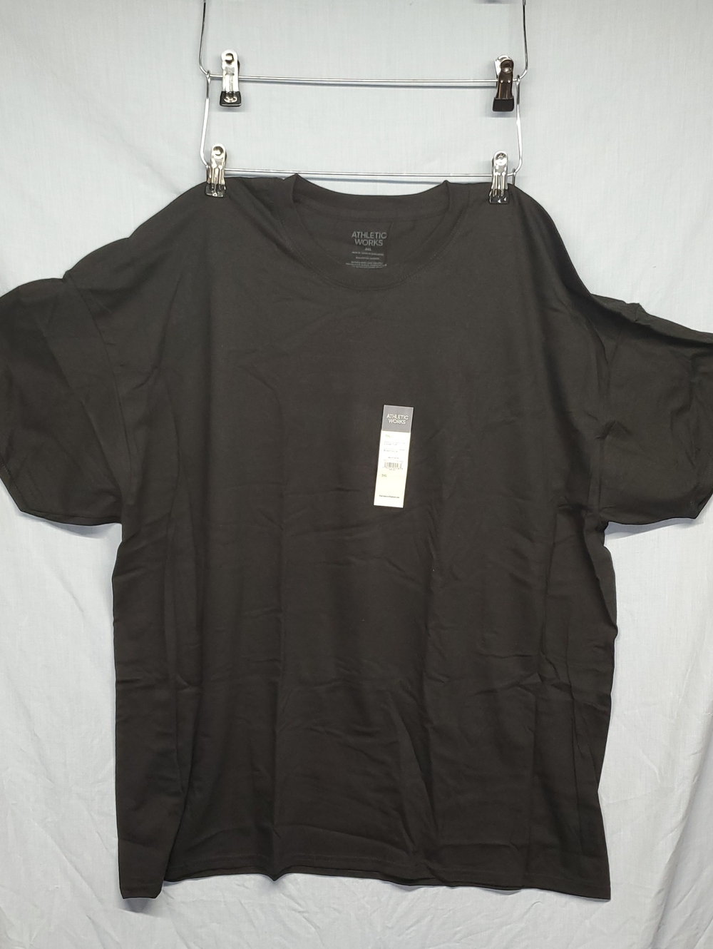 Athletic Works Black Short Sleeve Crew Neck Tee - 17